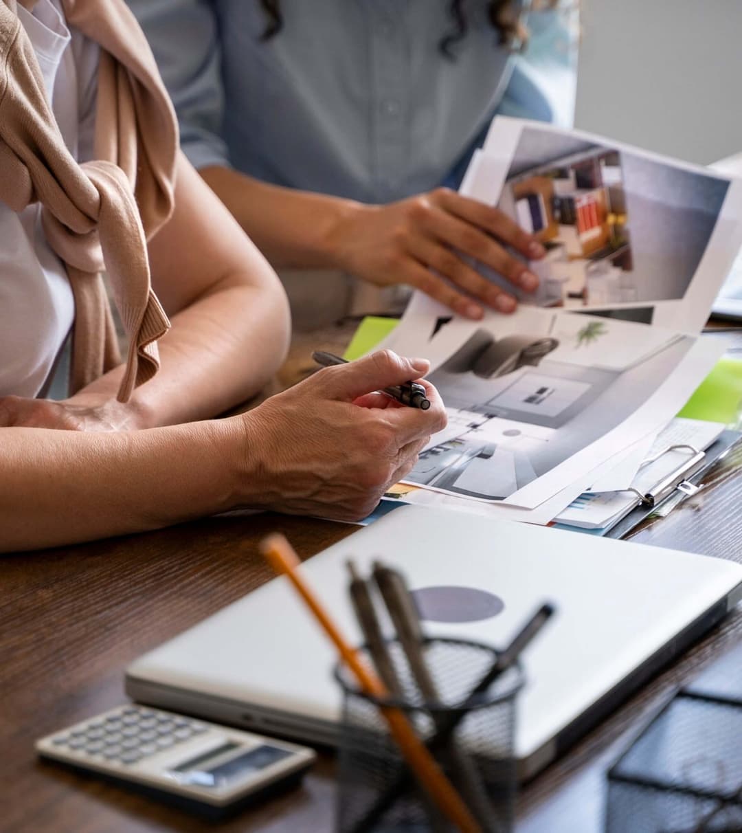 Collection of web designers working in an agency studio