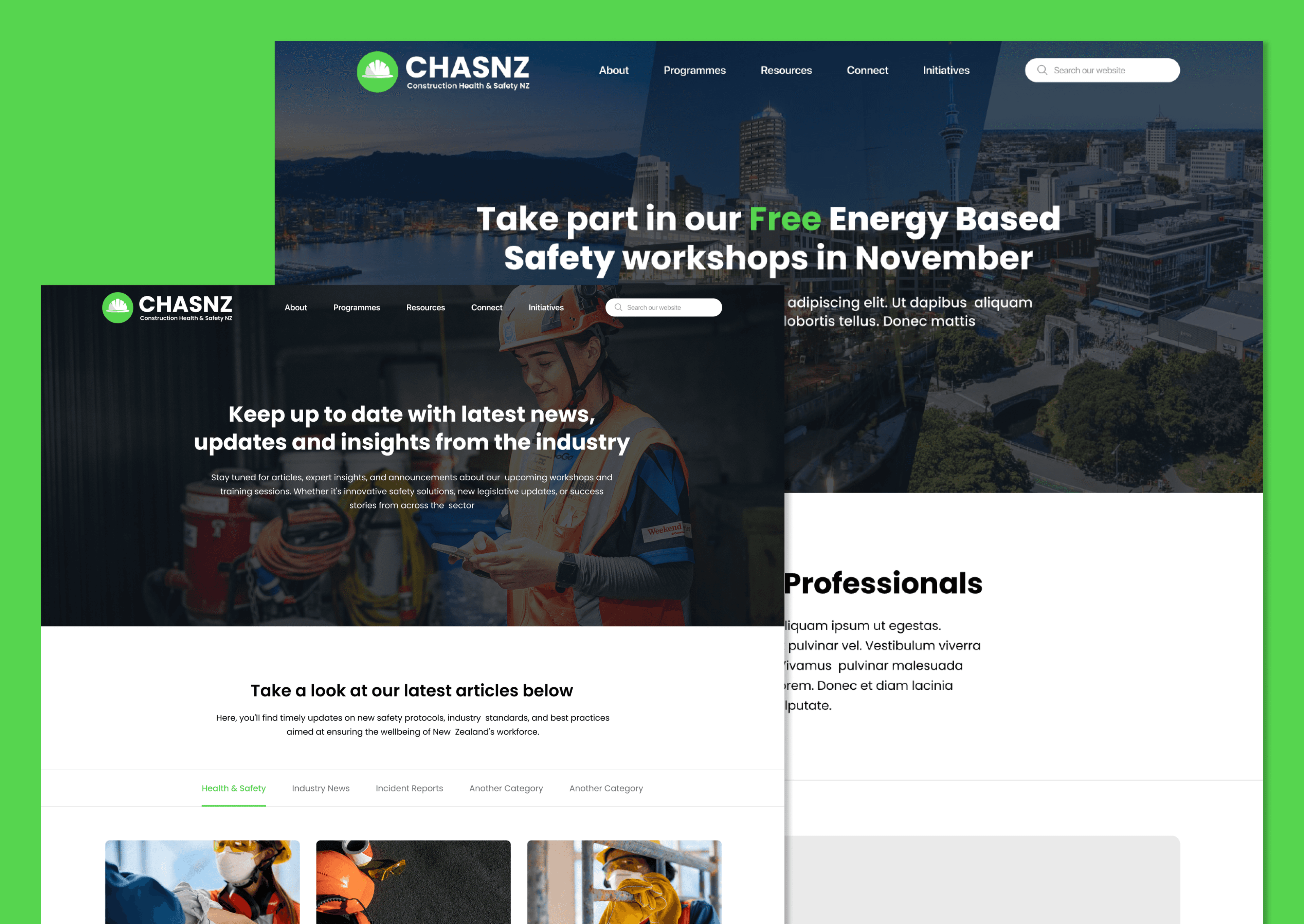 CHASNZ - Construction Health & Safety New Zealand Newsroom & Events Addition Introduction