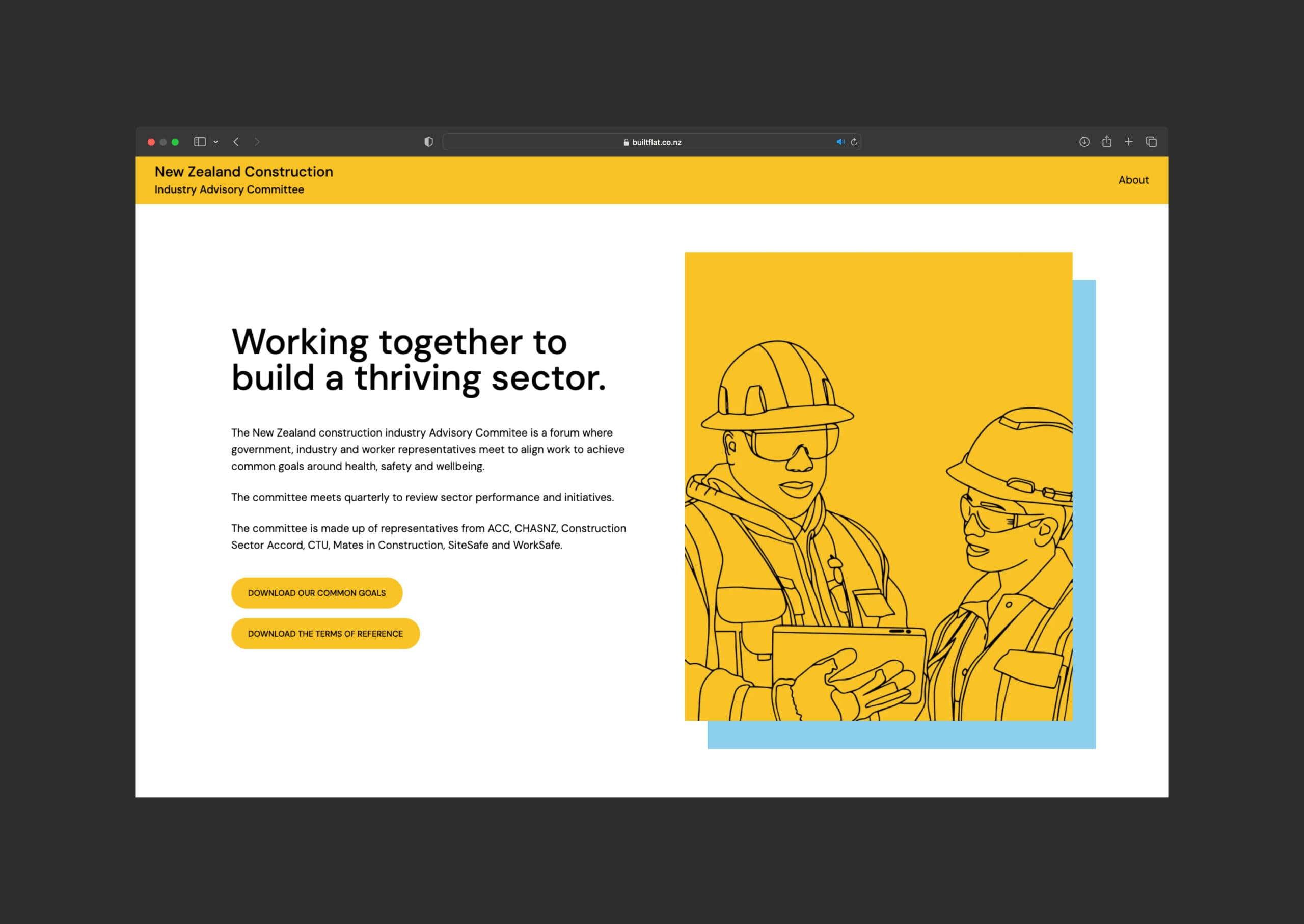 Coniac - New Zealand Construction Industry Advisory Committee Landing Page - Image 1-1