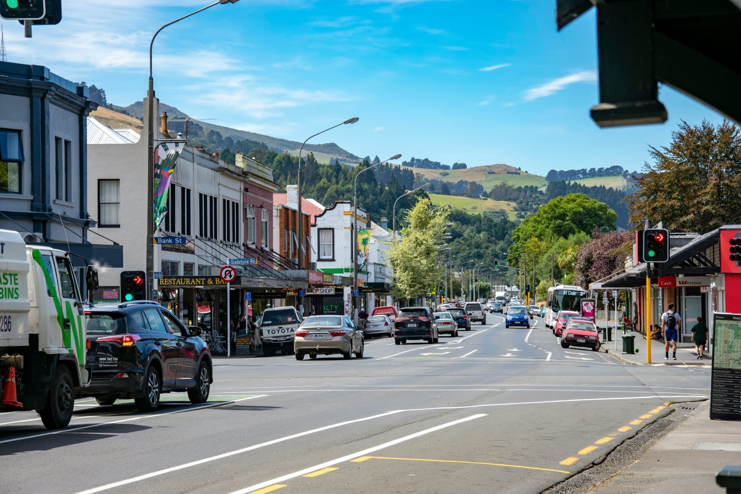 Town street in North Dunedin