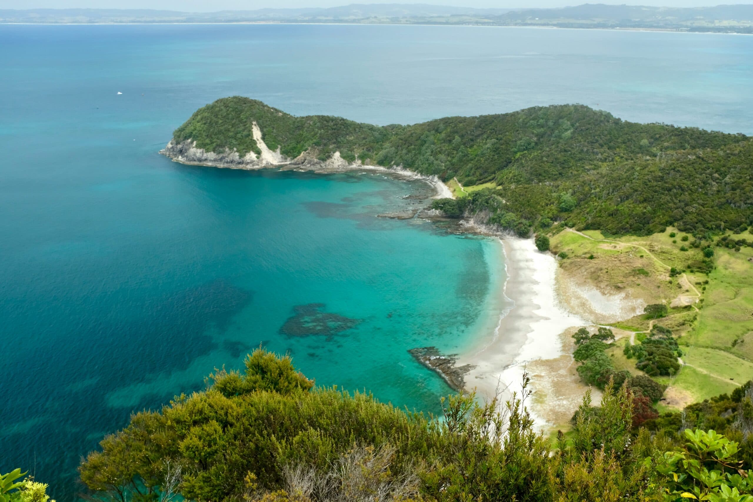 Overview of Smugglers bay at the Whangarei Heads