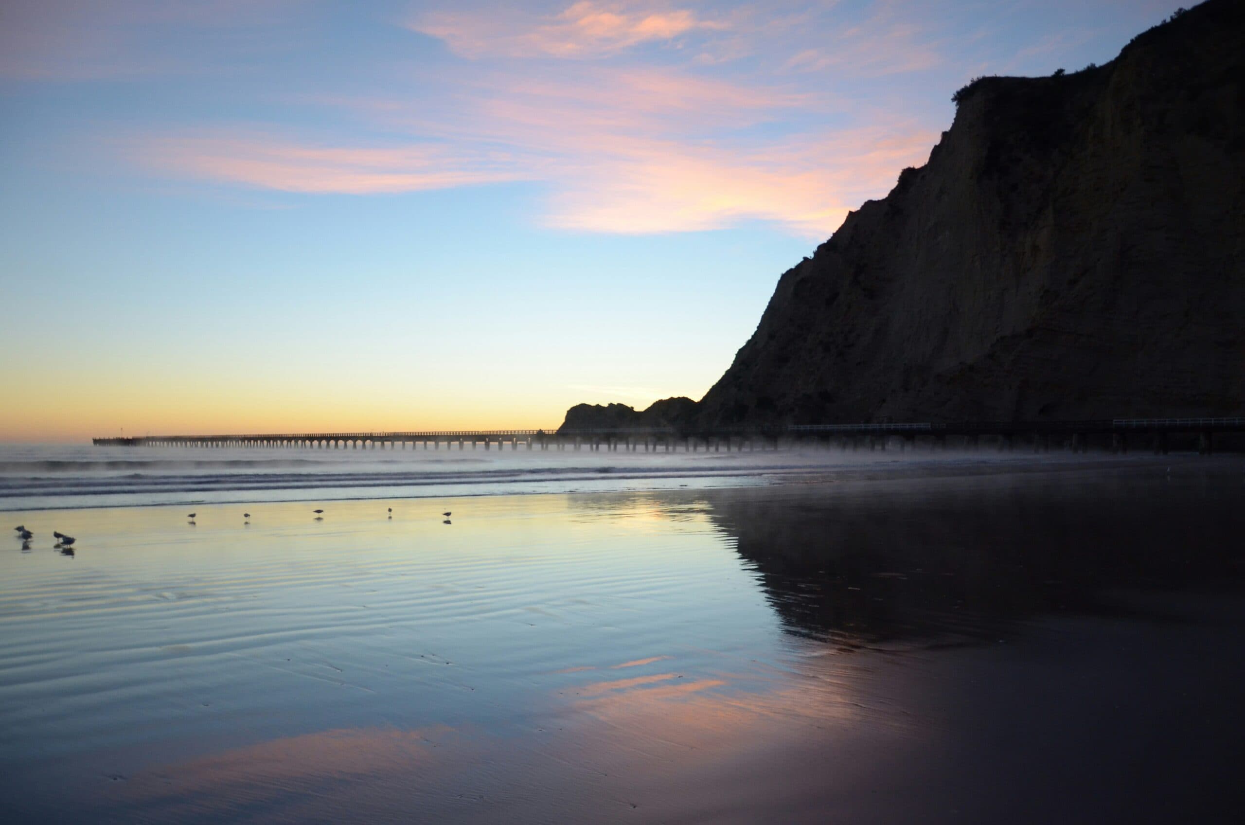 Beach and Dock at Tolaga Bay, Gisborne