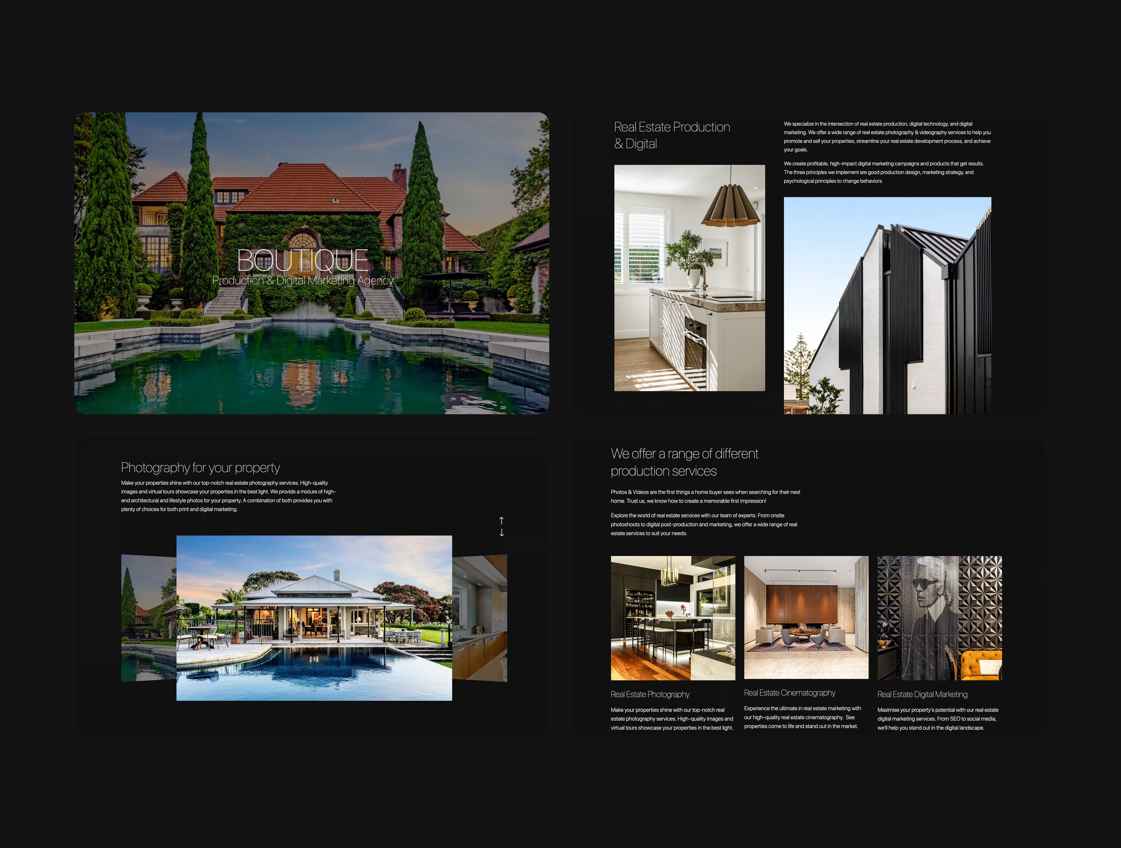 Website design slides for Blankcanvas's website